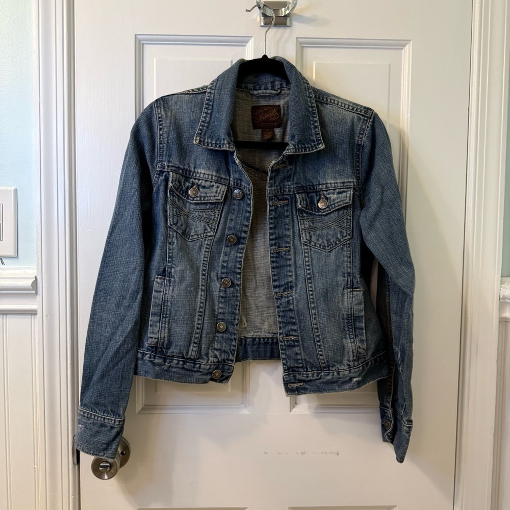 Aeropostale Blue Jean Distressed Jacket
